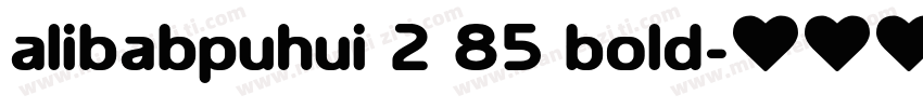 alibabpuhui 2 85 bold字体转换